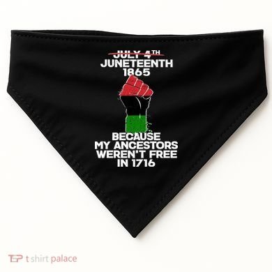 Juneteenth 1865 American African Freedom Day USA-Made Doggie Bandana
