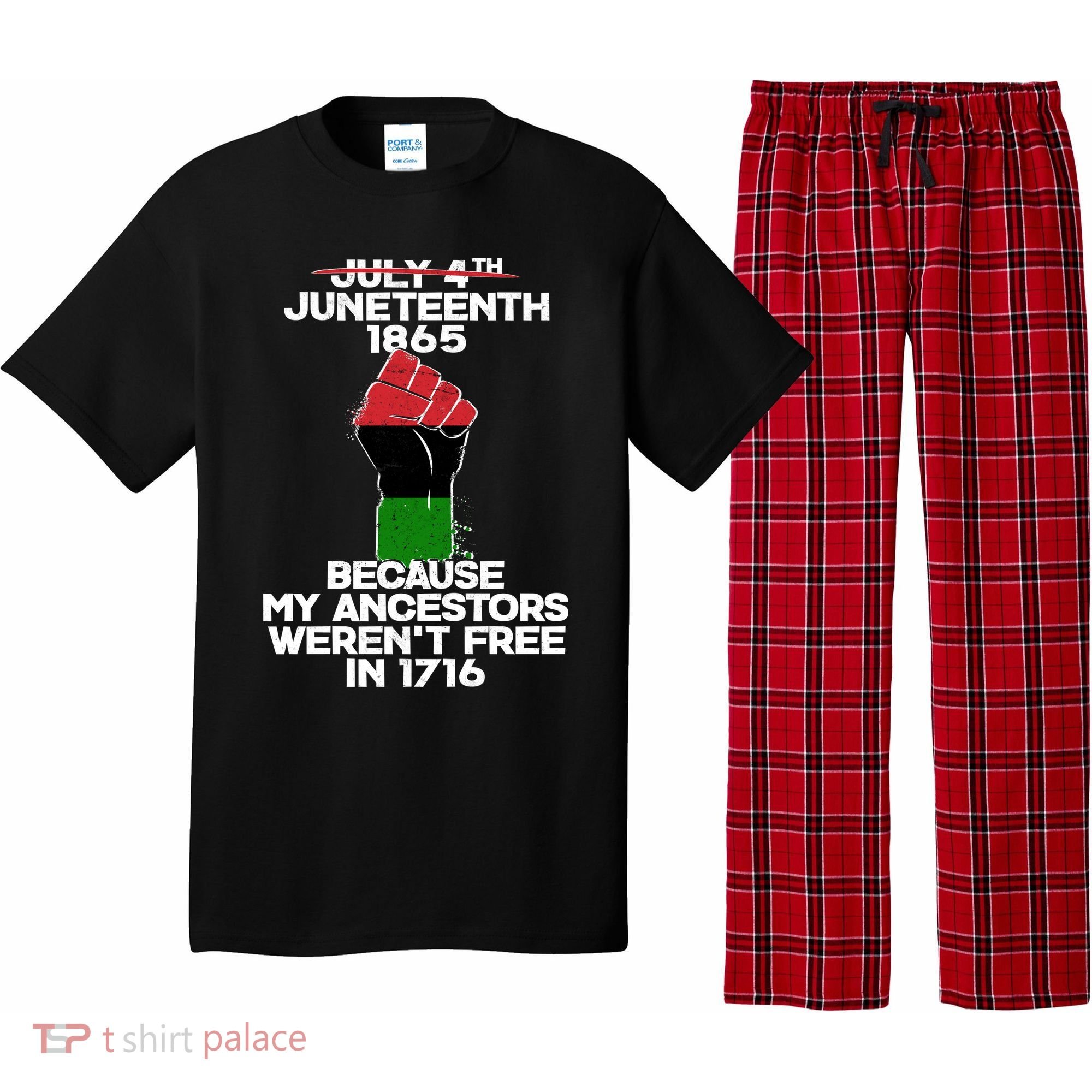 Juneteenth 1865 American African Freedom Day Pajama Set