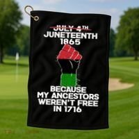 Juneteenth 1865 American African Freedom Day Golf Towel thumb 1