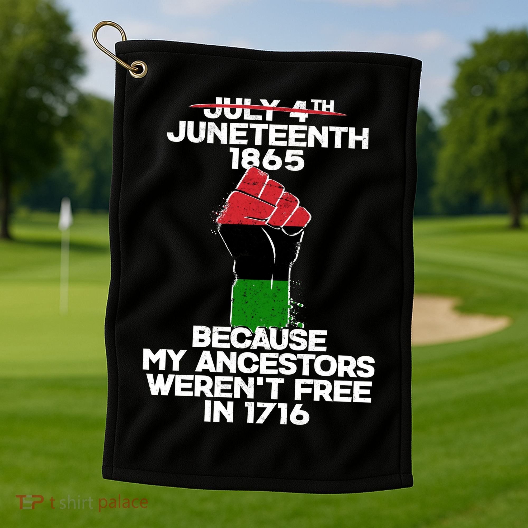 Juneteenth 1865 American African Freedom Day Golf Towel