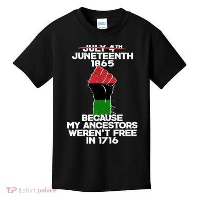 Juneteenth 1865 American African Freedom Day Kids T-Shirt