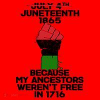 Juneteenth 1865 American African Freedom Day Santa Hat thumb 1