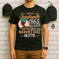 Juneteenth 1865 Because My Ancestors Weren't Free In 1776 T-Shirt thumb 6