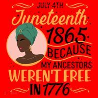 Juneteenth 1865 Because My Ancestors Weren't Free In 1776 Santa Hat thumb 1