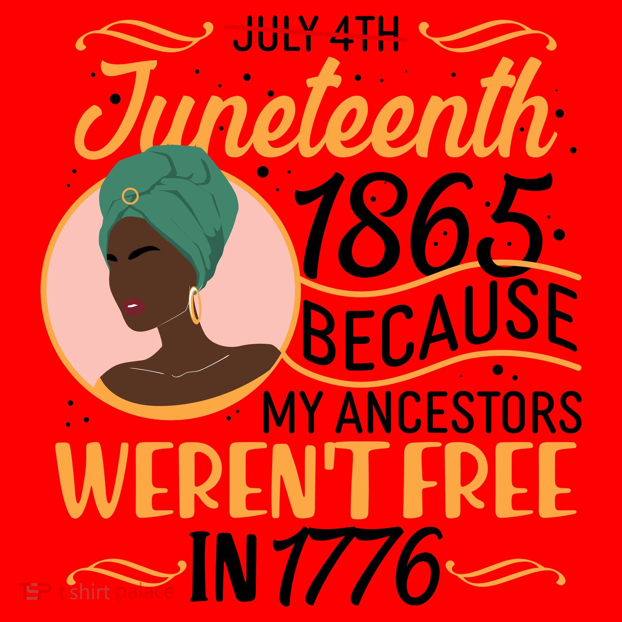 Juneteenth 1865 Because My Ancestors Weren't Free In 1776 Santa Hat
