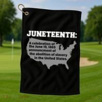 Juneteenth 1865 Celebrates Black African American Golf Towel thumb 1