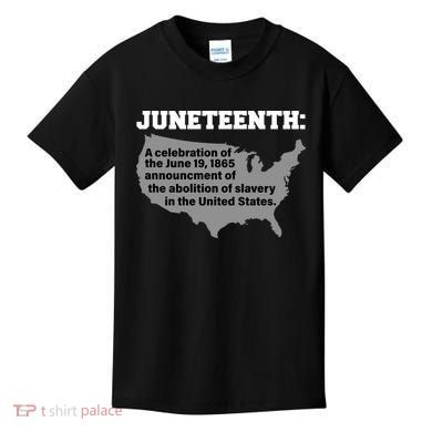 Juneteenth 1865 Celebrates Black African American Kids T-Shirt