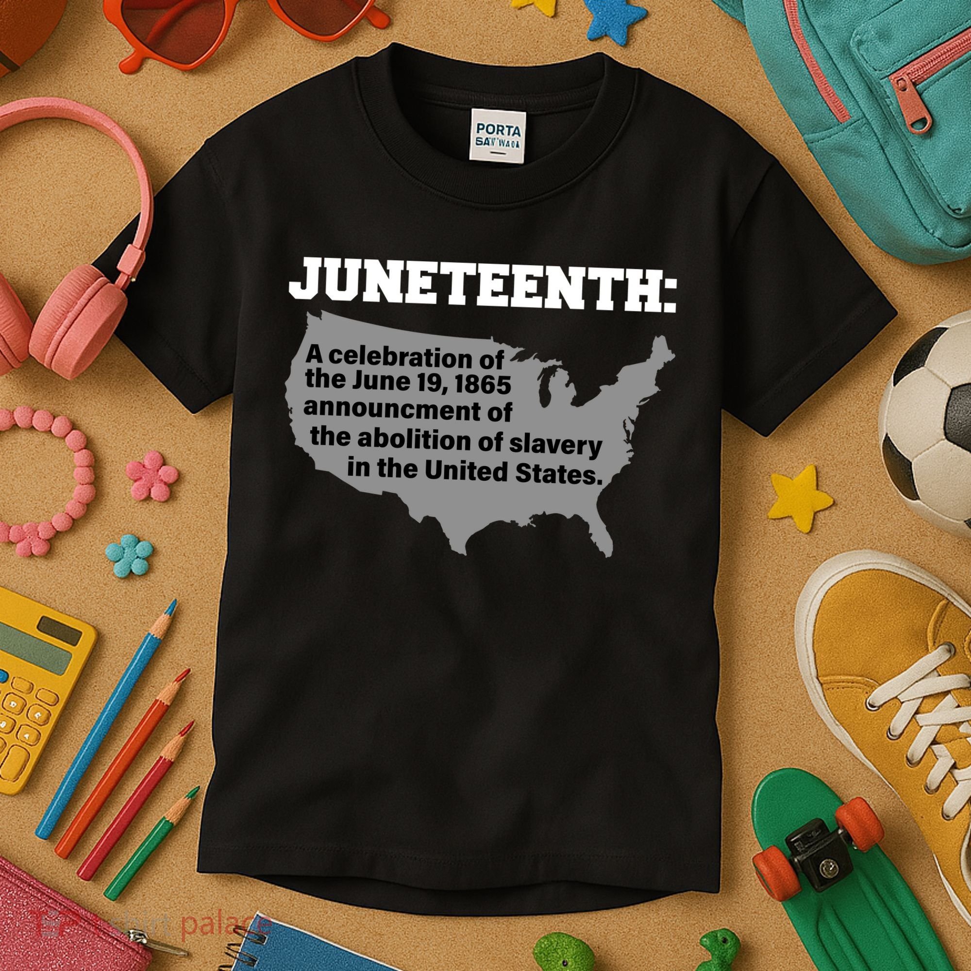 Juneteenth 1865 Celebrates Black African American Kids T-Shirt