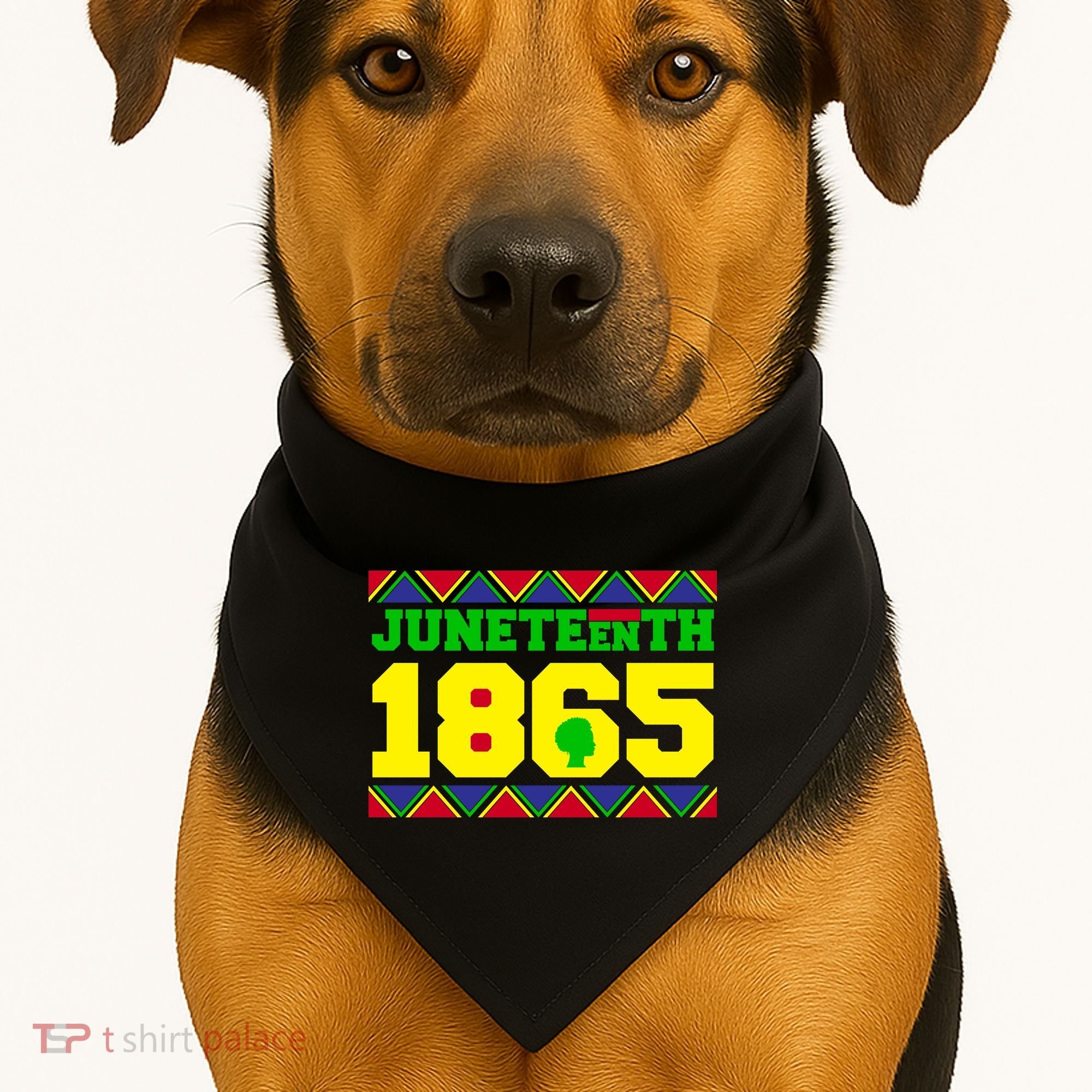 Juneteenth 1865 Independence Day USA-Made Doggie Bandana