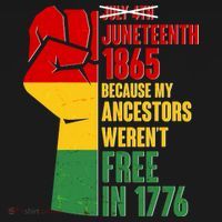 Juneteenth 1865 My Ancestors Weren't Free in 1776 Protest Fist Mousepad thumb 1