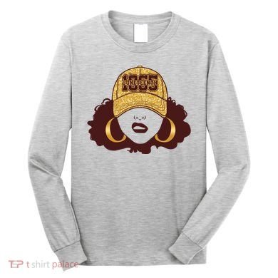 Juneteenth 1865 Stylish Black Woman Afro Baseball Cap Long Sleeve Shirt
