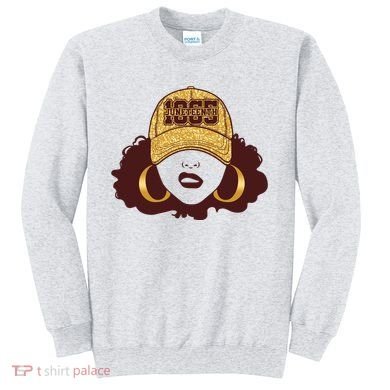 Juneteenth 1865 Stylish Black Woman Afro Baseball Cap Sweatshirt