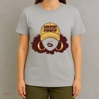 Juneteenth 1865 Stylish Black Woman Afro Baseball Cap T-Shirt thumb 4
