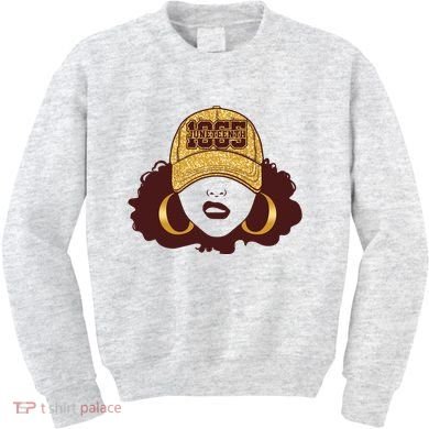 Juneteenth 1865 Stylish Black Woman Afro Baseball Cap Kids Sweatshirt