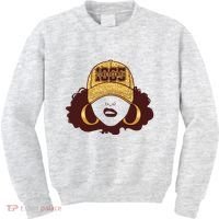 Juneteenth 1865 Stylish Black Woman Afro Baseball Cap Kids Sweatshirt thumb 0