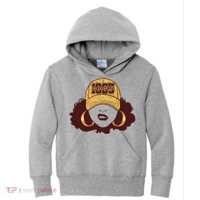 Juneteenth 1865 Stylish Black Woman Afro Baseball Cap Kids Hoodie