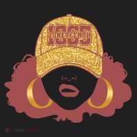 Juneteenth 1865 Stylish Black Woman Afro Baseball Cap Women's Sweatshirt thumb 2