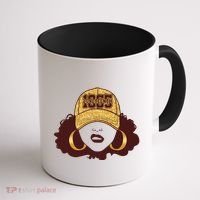 Juneteenth 1865 Stylish Black Woman Afro Baseball Cap Coffee Mug thumb 1