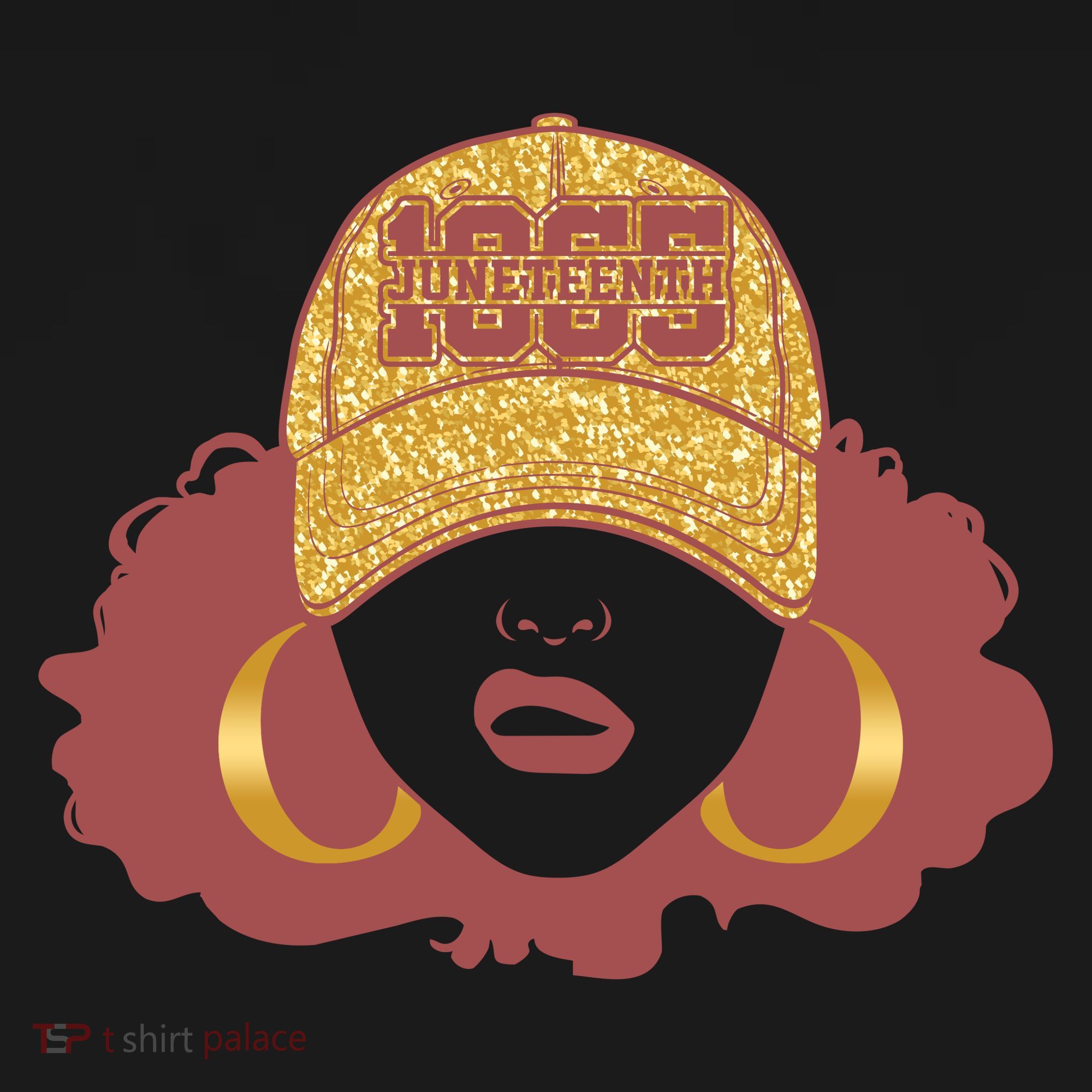 Juneteenth 1865 Stylish Black Woman Afro Baseball Cap Women's Hoodie