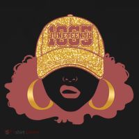 Juneteenth 1865 Stylish Black Woman Afro Baseball Cap Ornament thumb 1