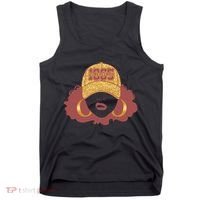 Juneteenth 1865 Stylish Black Woman Afro Baseball Cap Tank Top thumb 0