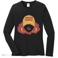 Juneteenth 1865 Stylish Black Woman Afro Baseball Cap Women's Long Sleeve Shirt thumb 0
