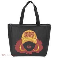 Juneteenth 1865 Stylish Black Woman Afro Baseball Cap Tote Bag thumb 0