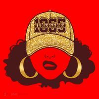 Juneteenth 1865 Stylish Black Woman Afro Baseball Cap Santa Hat thumb 1
