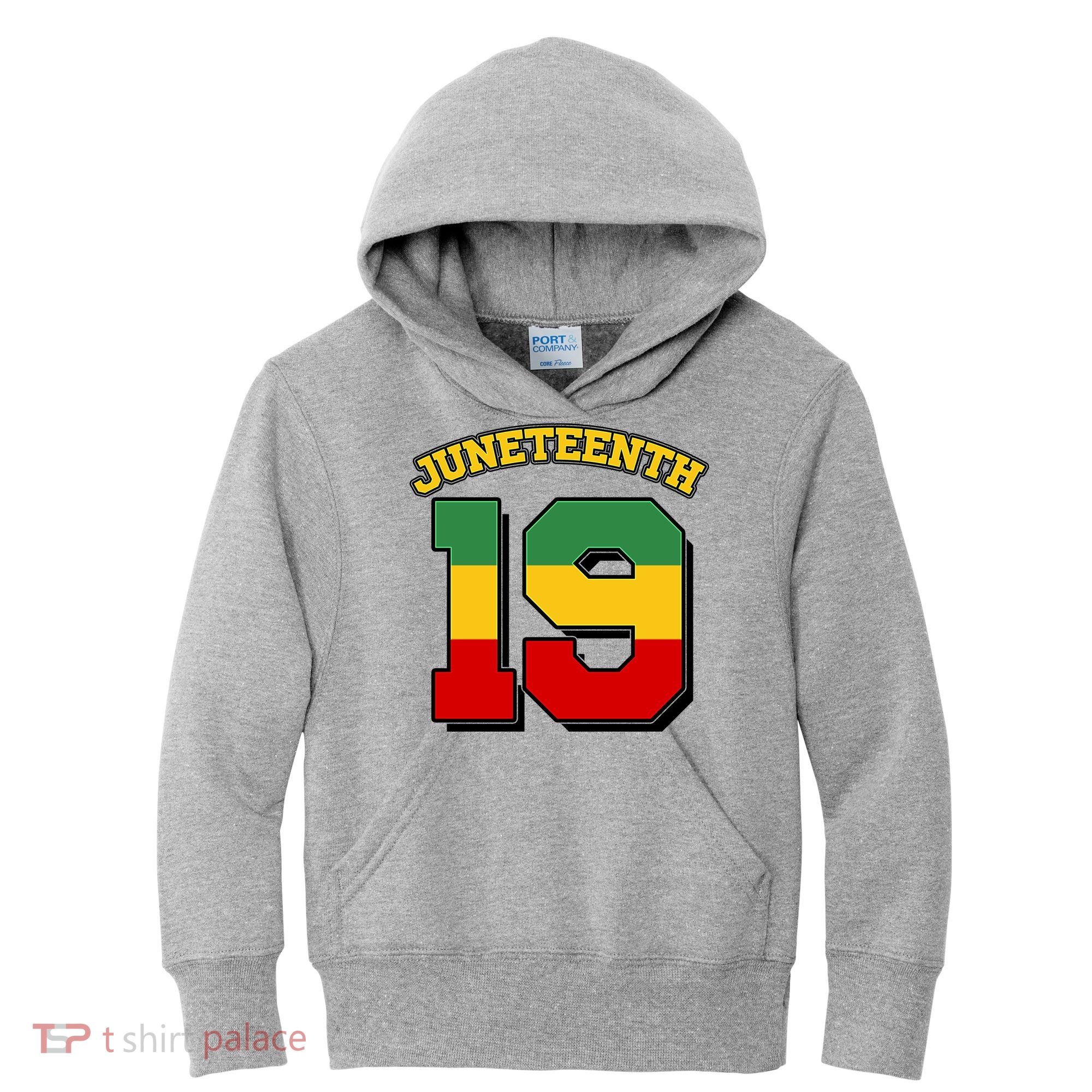 Juneteenth 19 Nineteen Jersey  Kids Hoodie