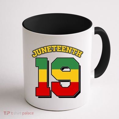 Juneteenth 19 Nineteen Jersey  Coffee Mug back