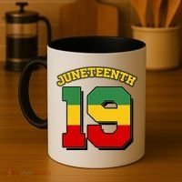 Juneteenth 19 Nineteen Jersey  Coffee Mug thumb 4