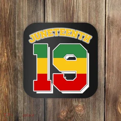 Juneteenth 19 Nineteen Jersey  Coaster
