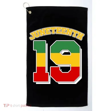 Juneteenth 19 Nineteen Jersey Golf Towel