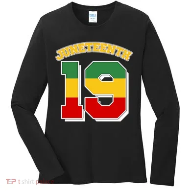 Juneteenth 19 Nineteen Jersey  Women's Long Sleeve Shirt