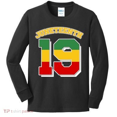 Juneteenth 19 Nineteen Jersey  Kids Long Sleeve Shirt