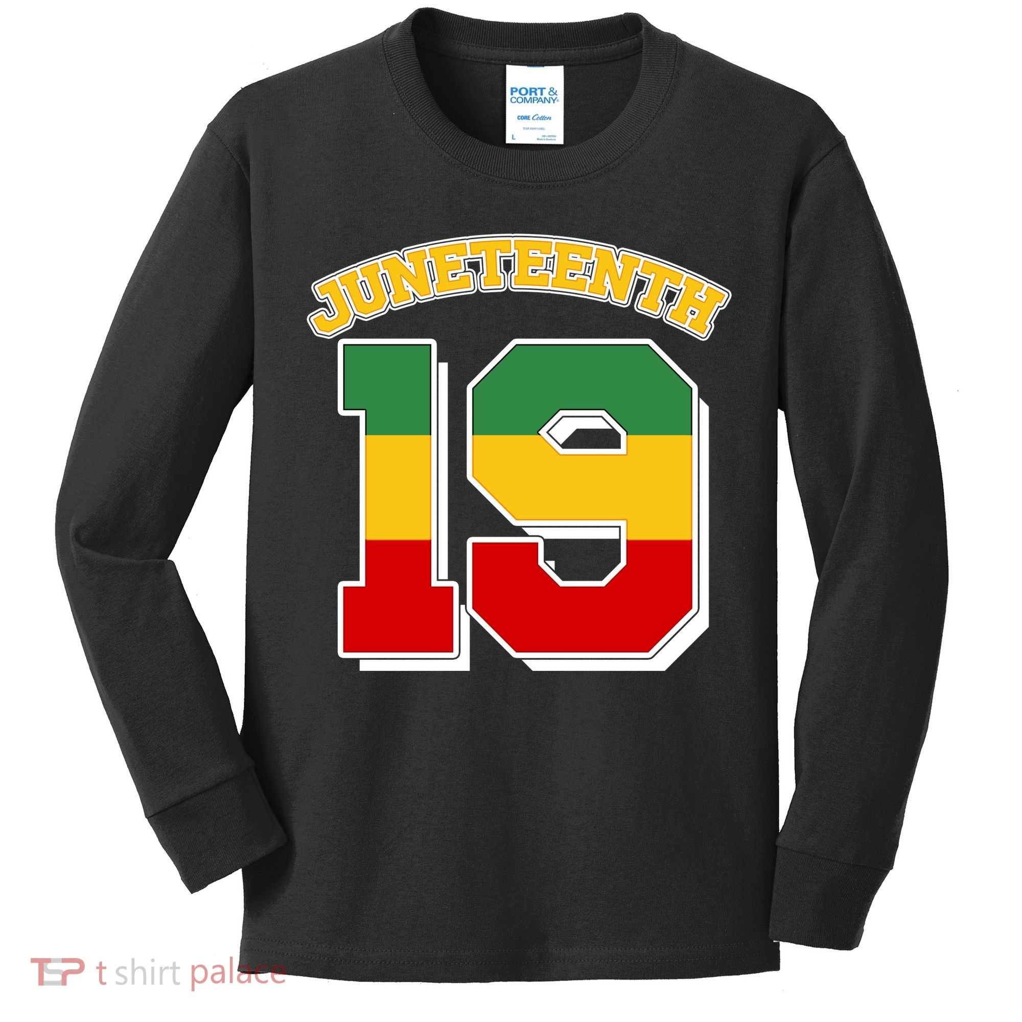 Juneteenth 19 Nineteen Jersey  Kids Long Sleeve Shirt