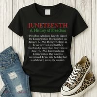 Juneteenth A History of Freedom Women's T-Shirt thumb 3