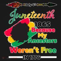 Juneteenth Because My Ancestor Weren't Free 1776 Long Sleeve Shirt thumb 2