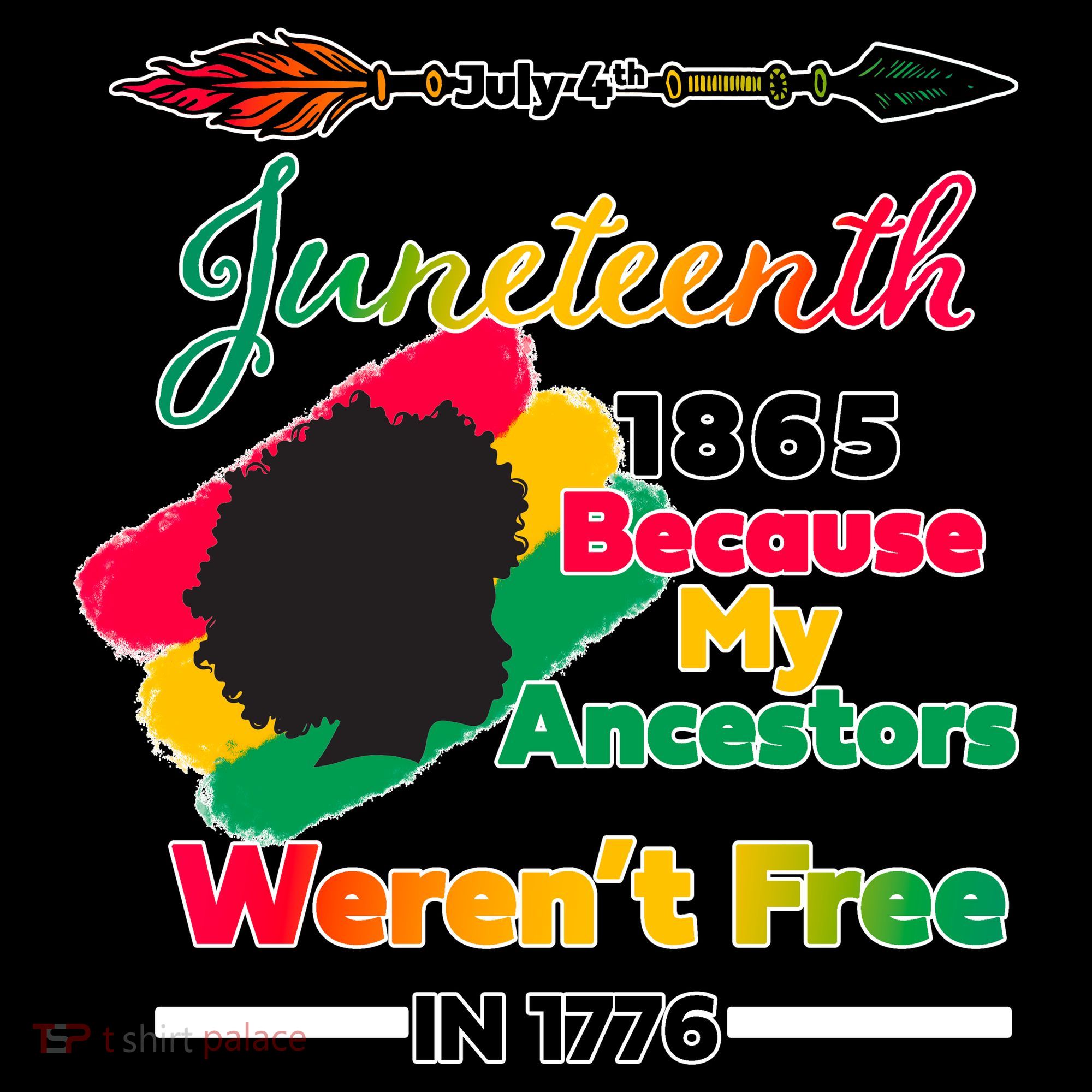 Juneteenth Because My Ancestor Weren't Free 1776 Women's Tank Top