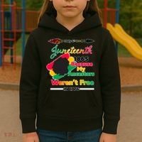 Juneteenth Because My Ancestor Weren't Free 1776 Kids Hoodie thumb 3