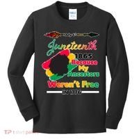 Juneteenth Because My Ancestor Weren't Free 1776 Kids Long Sleeve Shirt thumb 0