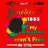 Juneteenth Because My Ancestor Weren't Free 1776 Santa Hat thumb 1