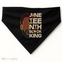 Juneteenth Black King June 19 1865 USA-Made Doggie Bandana thumb 0