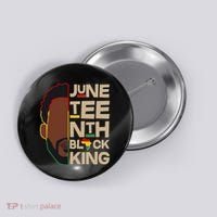 Juneteenth Black King June 19 1865 Button thumb 0
