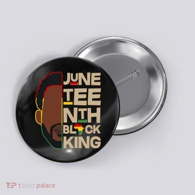 Juneteenth Black King June 19 1865 Button