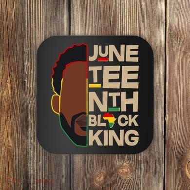Juneteenth Black King June 19 1865 Coaster