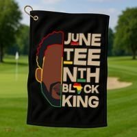 Juneteenth Black King June 19 1865 Golf Towel thumb 1