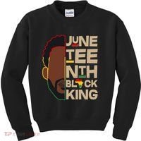 Juneteenth Black King June 19 1865 Kids Sweatshirt thumb 0