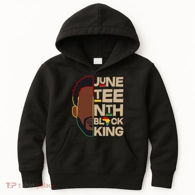 Juneteenth Black King June 19 1865 Kids Hoodie