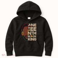 Juneteenth Black King June 19 1865 Kids Hoodie thumb 0